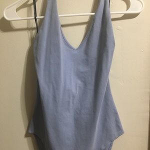 Light Blue Halter Bodysuit